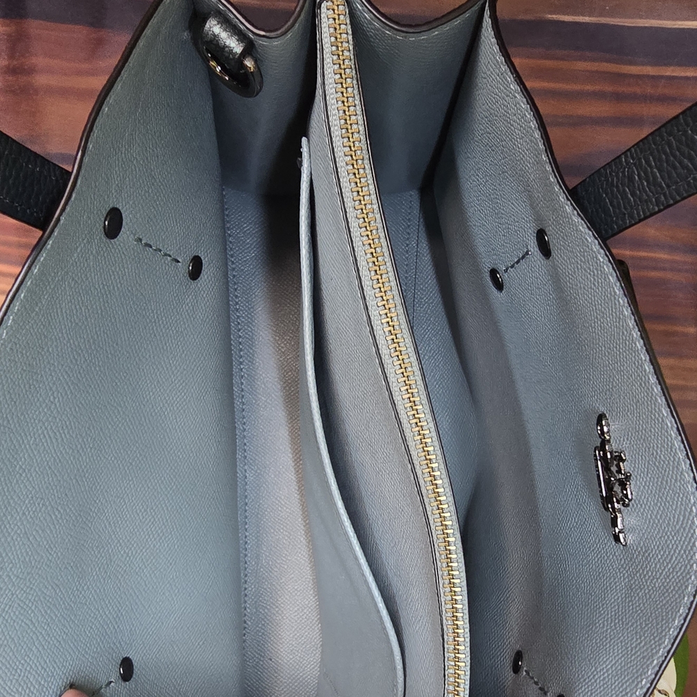 Coach Forest Green Tote with Scarf and Horse Charm - Picture 12 of 13